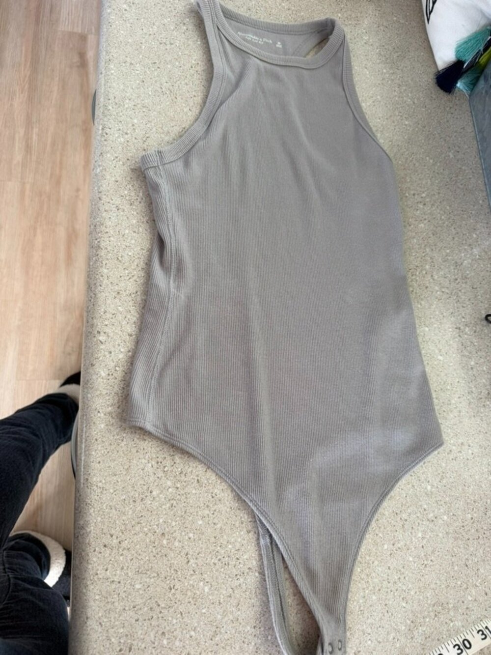 Abercrombie & Fitch bodysuit stone soft knit